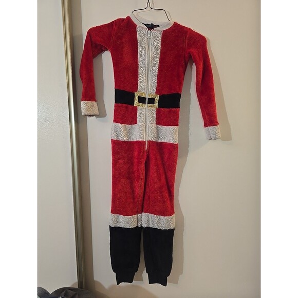 Derek Heart Girls Boys Unisex 6 Santa Suit One Piece Pajamas Christmas Holiday - Picture 1 of 5